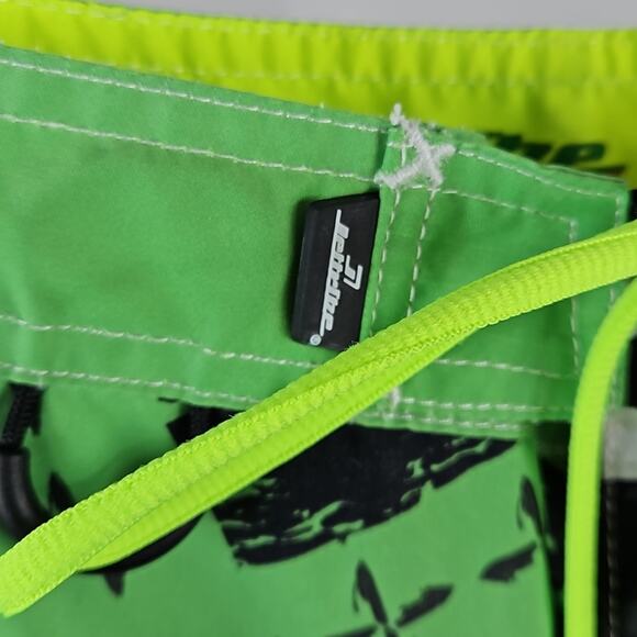 Jet Tribe Cross Hatch Jet Ski Water Sports Swim Shorts in Green | Juniors 9 - Picture 13 of 14